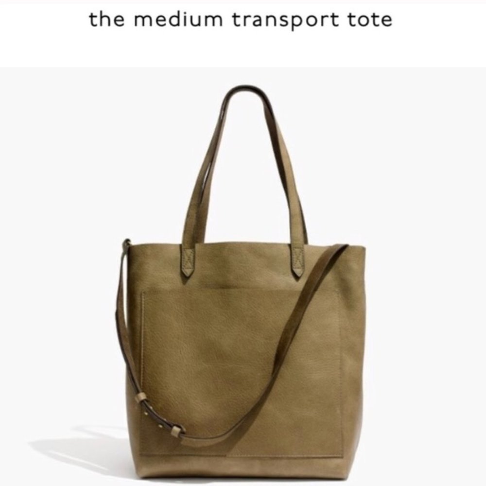 Madewell Medium Transport Tote in Olive Green